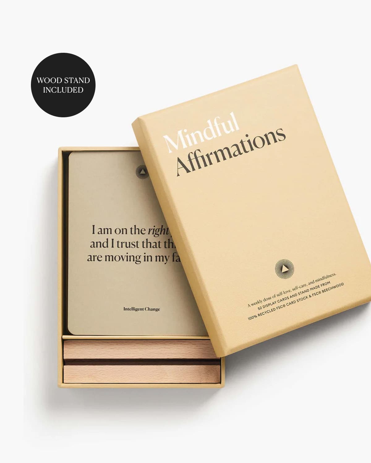 Weekly Self-Love Affirmation Cards with Stand