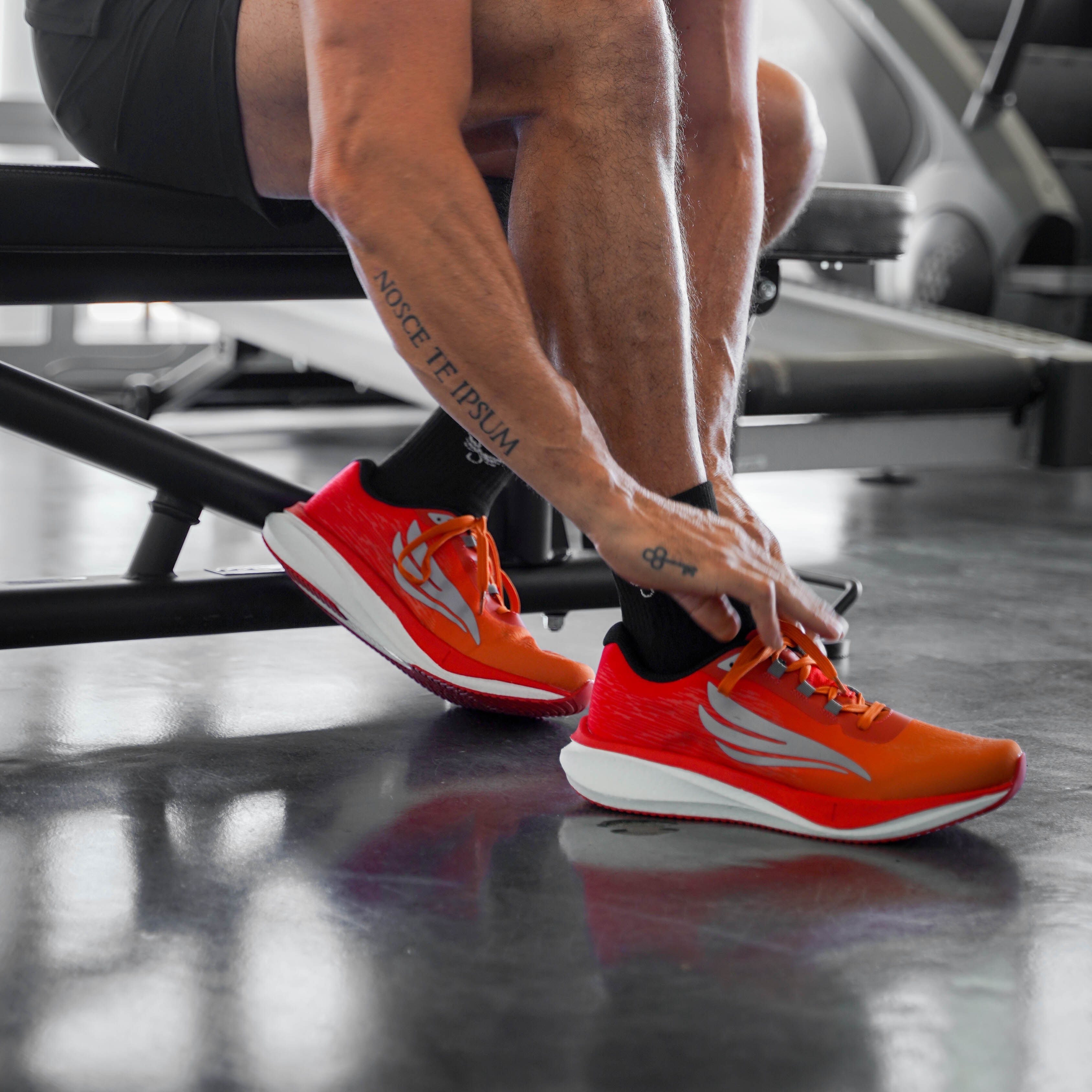 HORUS Men's Orange Athletic Shoes